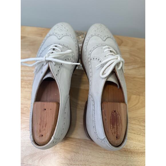 Stuart\'s Choice Made in England White Leather Brogue Dress Shoes Size 8.5. JL main image 13